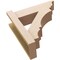 Ekena Millwork 6-in W x 18-in D x 18-in H Balboa Trad Rough Cedar Woodgrain TimberThane Outlooker, Primed Tan OUTUR060X18X18BOA04RCPR - alternate 4